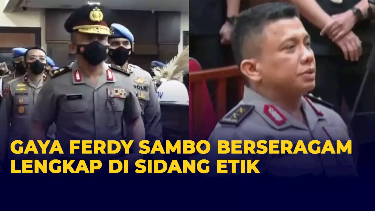 Gaya Ferdy Sambo Berseragam Lengkap Masuki Ruang Sidang Etik, Lengkap Dengan Bintang Dua