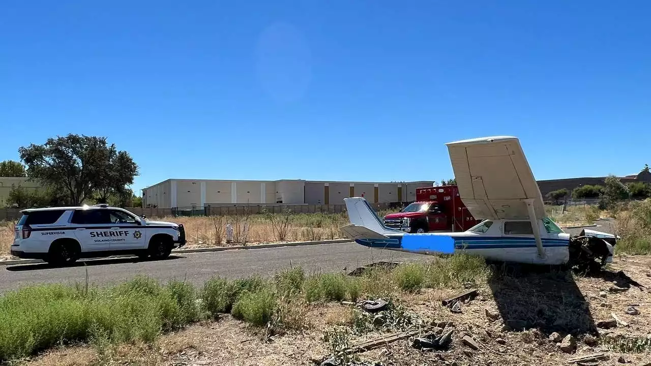 Two people injured after a small plane crash in Solano County