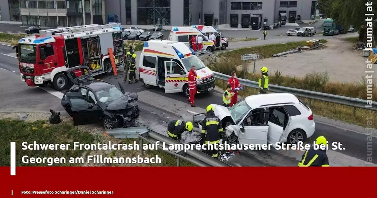 Schwerer Frontalcrash auf Lamprechtshausener Straße bei St. Georgen am Fillmannsbach | laumat|at