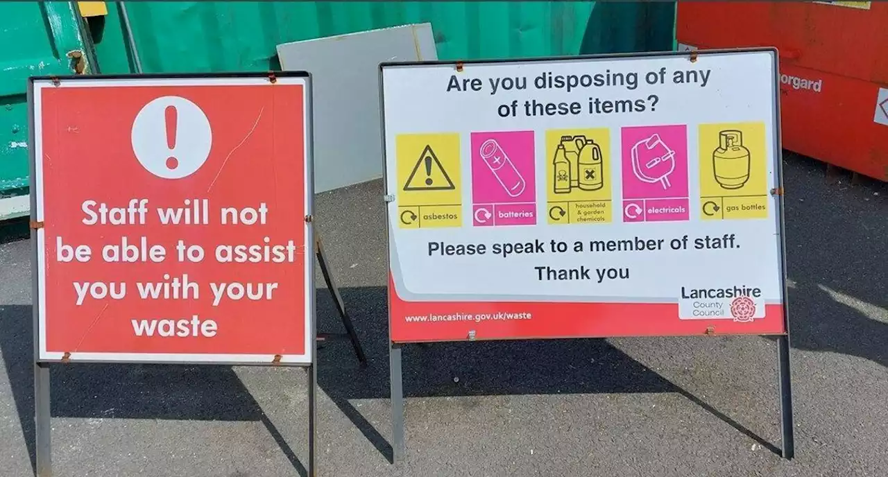 Should Lancashire waste recycling centre staff be helping visitors unload their cars?