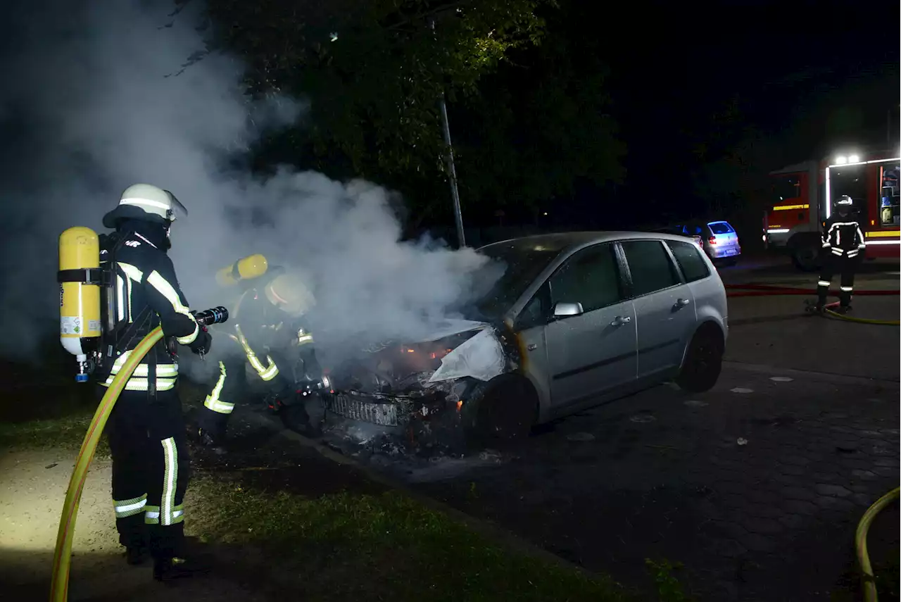 Feuerwehreinsatz bei Hamburg: Auto brennt aus