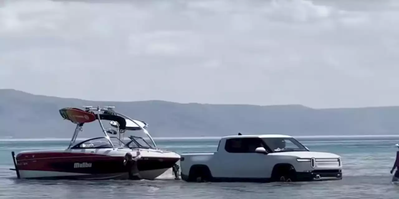 Watch This Rivian R1T Drive Right Into a Lake