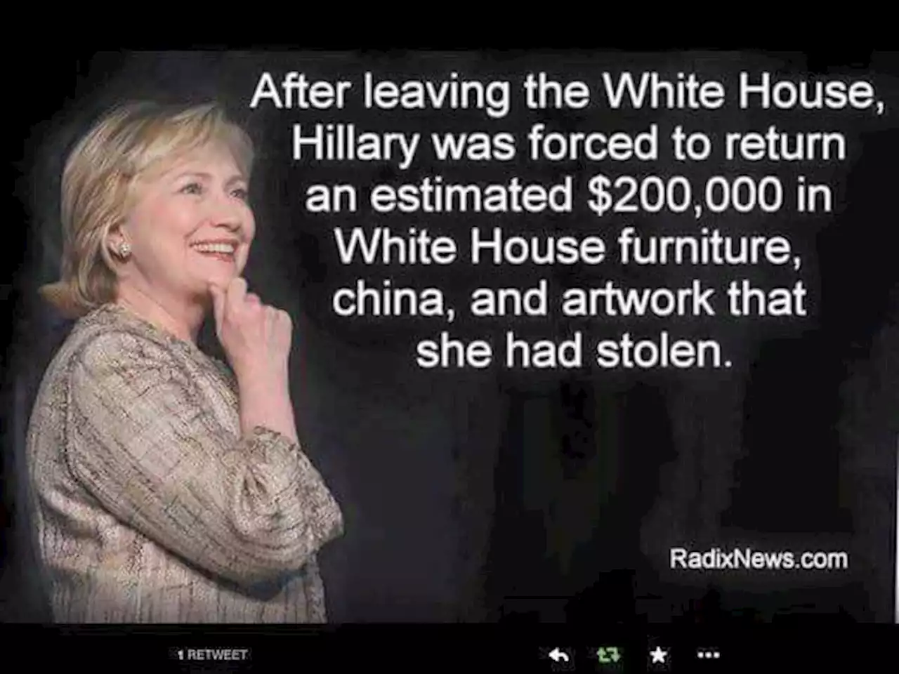 FACT CHECK: Did Hillary Clinton Steal $200,000 in White House Furnishings?