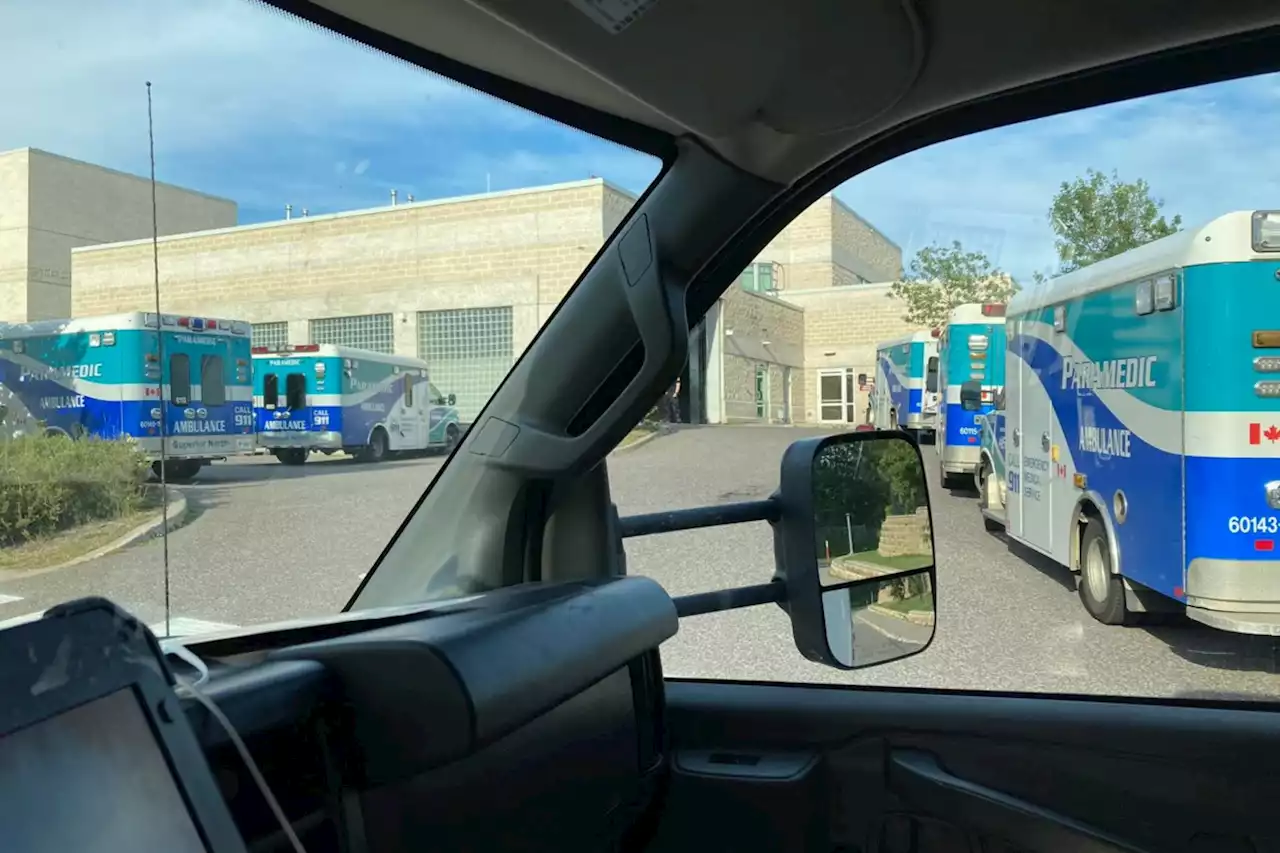 Ambulances are stacking up at Thunder Bay's hospital