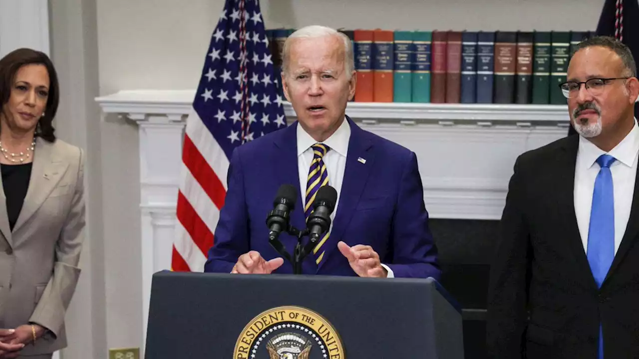 Kamala Harris Quietly Steps Into Frame Behind Biden During Student Debt Cancellation Announcement