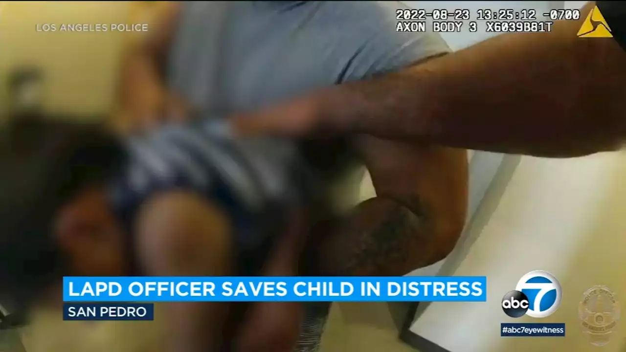 LAPD officer saves child having medical emergency at San Pedro station