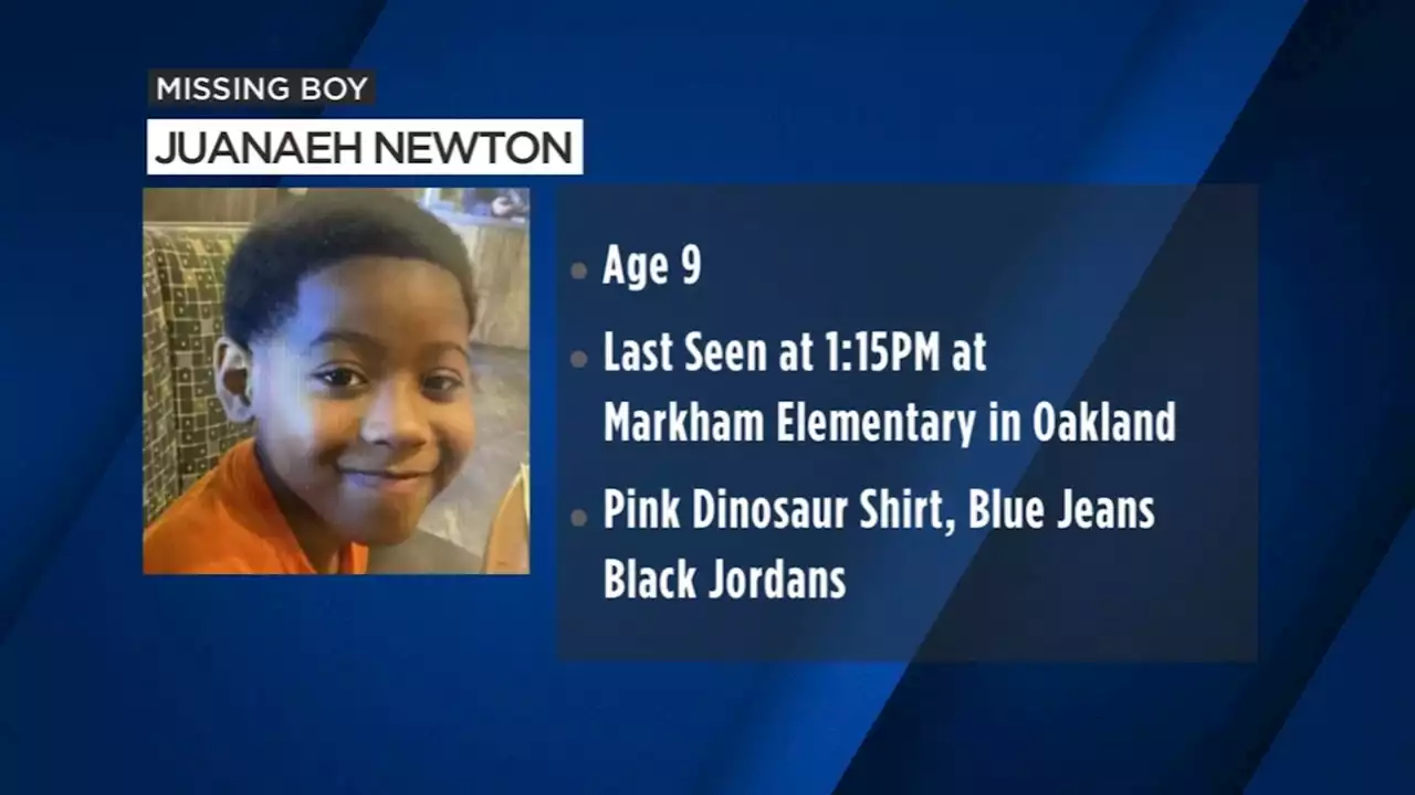 Oakland police search for missing 9-year-old boy