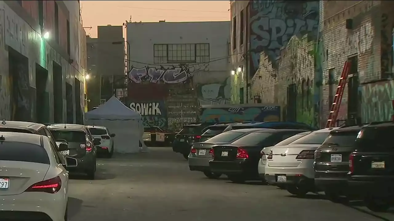 Man shot to death in downtown LA near movie set