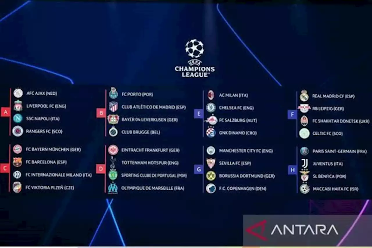 Hasil Undian Liga Champions 2022: Bayern, Barca dan Inter Masuk Satu Grup