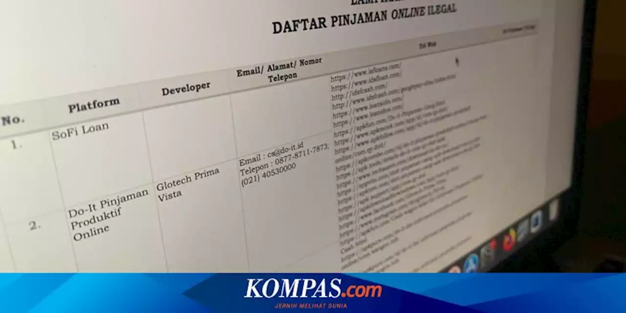 Daftar 71 Pinjol Ilegal yang Ditemukan Satgas Waspada Investasi pada Agustus 2022