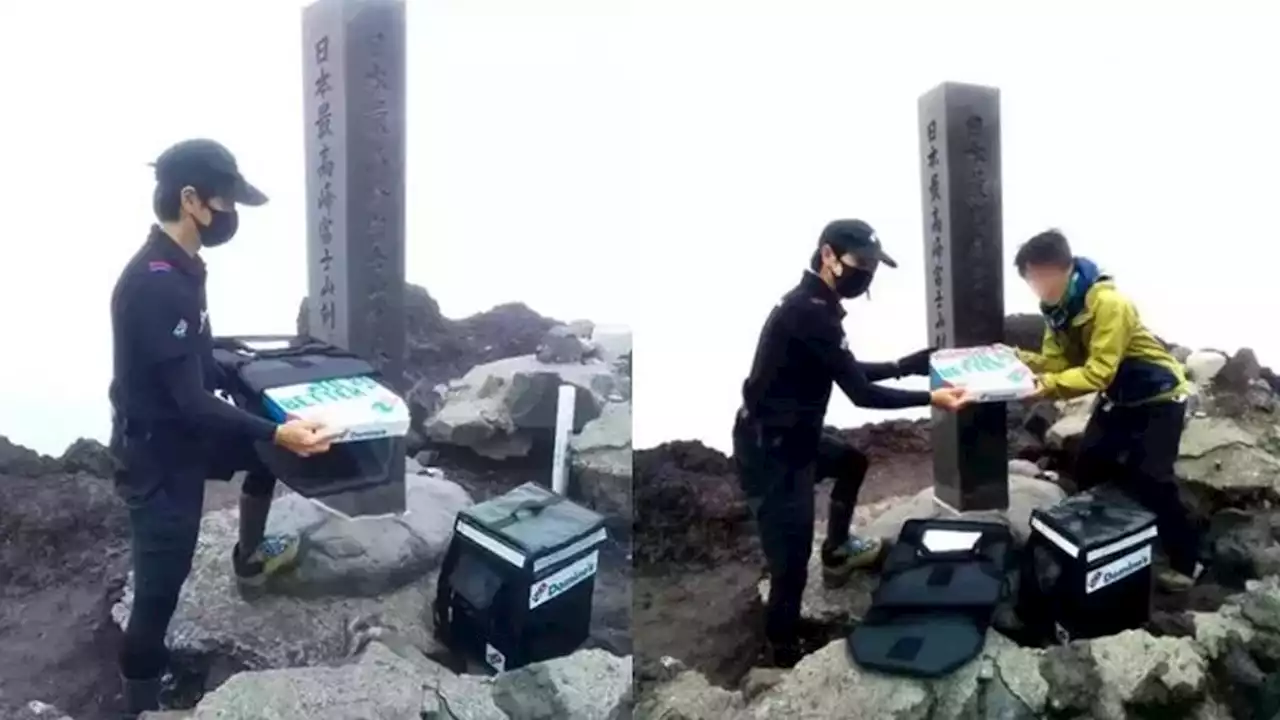 Viral Kurir Antar Pizza Hingga Puncak Gunung Fuji dengan Ongkir Rp 4,3 Juta