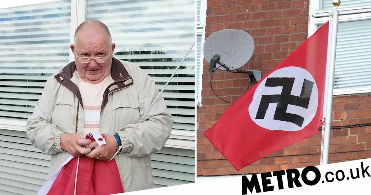 Ex-soldier takes down Nazi flag after community uproar