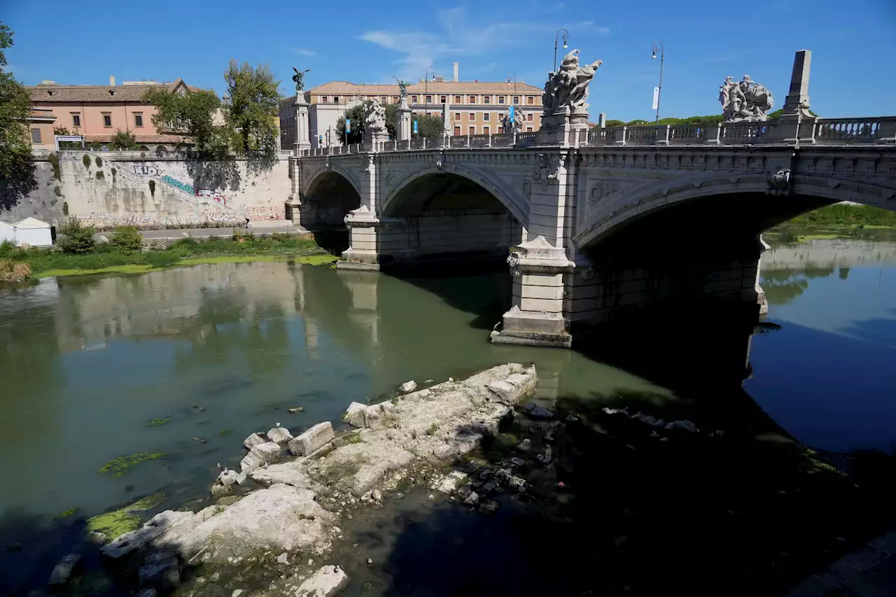 Italy's Drought Exposes Ancient Imperial Bridge Over Tiber