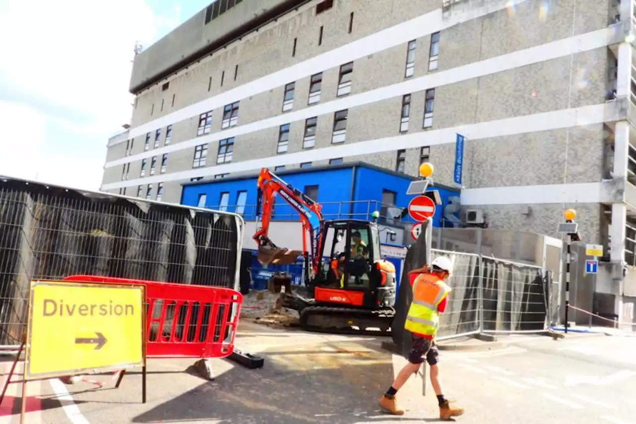 Sneak peek at sinkhole works at Watford General Hospital