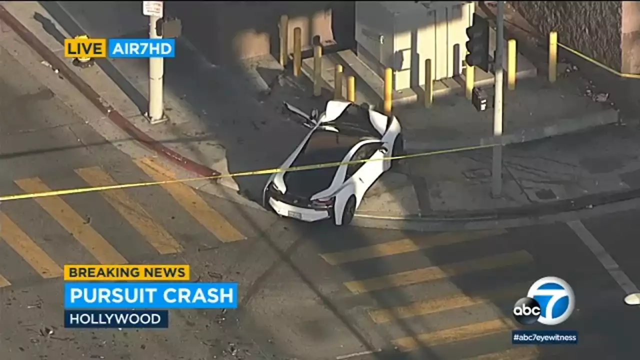 Chase: Suspect in stolen BMW causes multi-vehicle crash following pursuit, police say