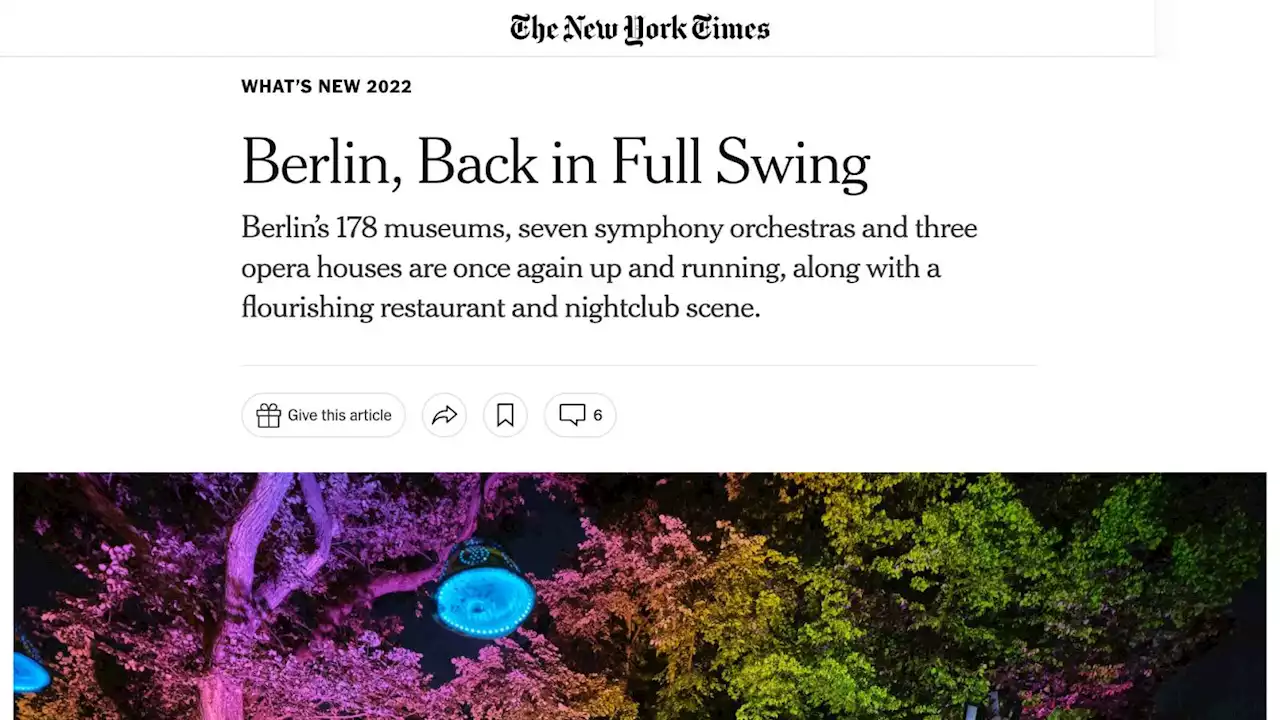 „New York Times“ feiert unser Berlin