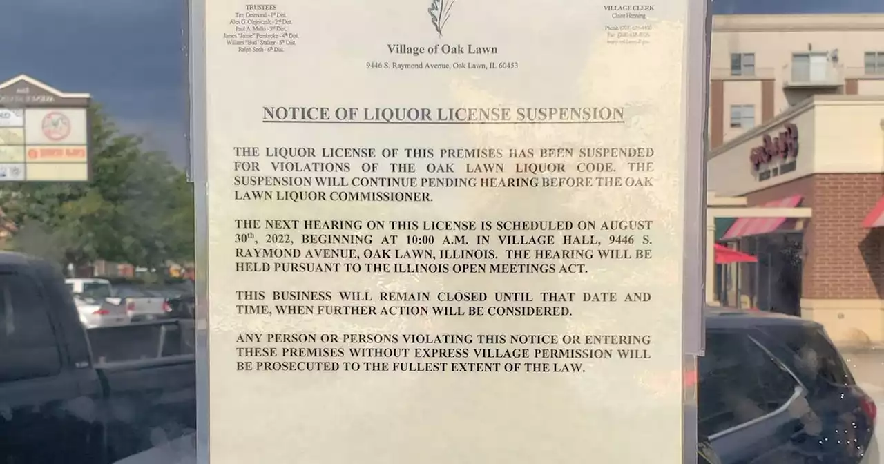 Controversial Oak Lawn bar that had liquor license suspended has agreed to close, village says