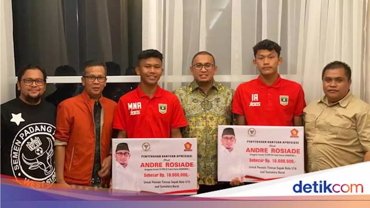 Andre Rosiade Beri Bonus Rp 10 Juta ke Pemain Timnas U-16 Asal Minang