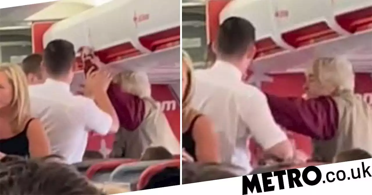 Pensioner dragged off plane after slapping cabin crew who took away her G&T