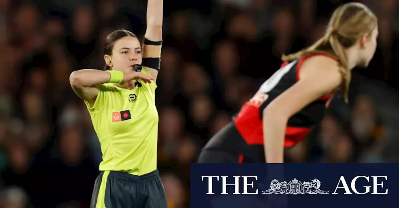 ‘I literally cried’: ​​Teen field umpire the youngest ever at ​​AFL’s top level