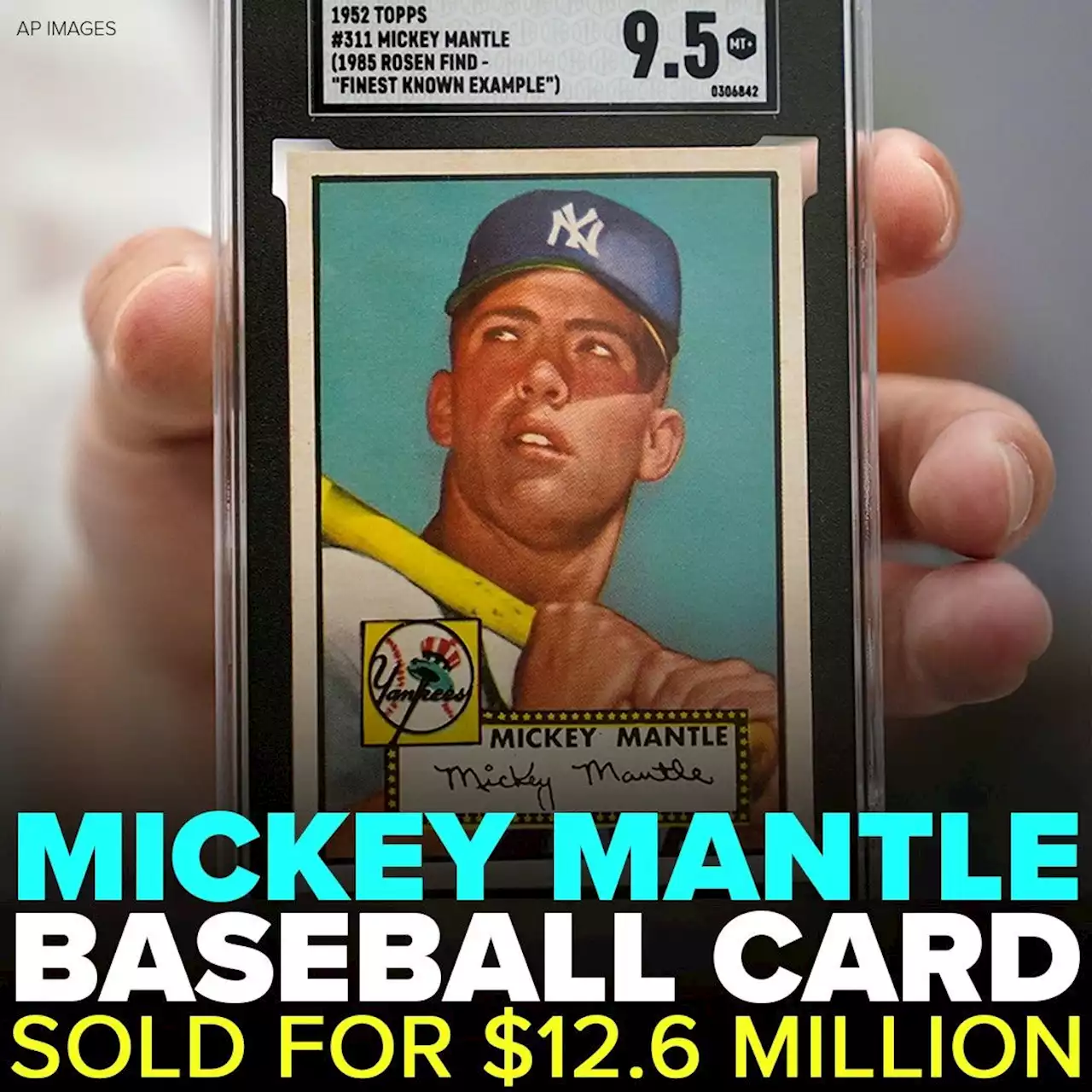 Mickey Mantle card sold for $12.6 million at auction, breaks record