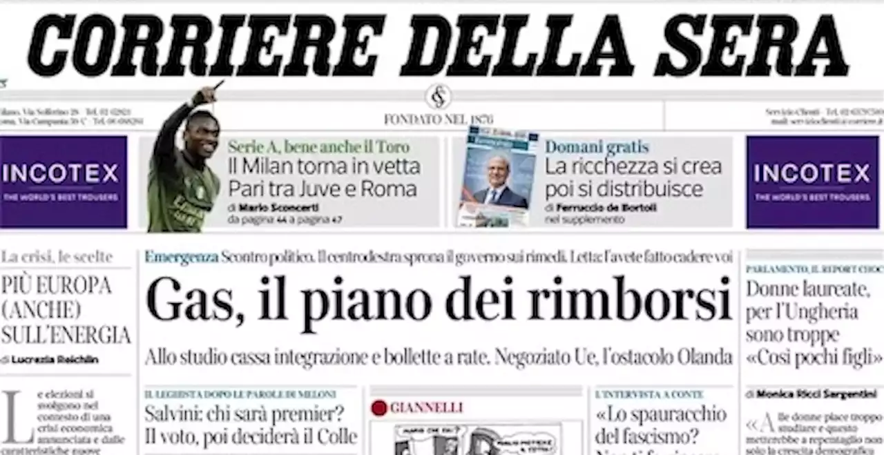 Le prime pagine di oggi - Il Post