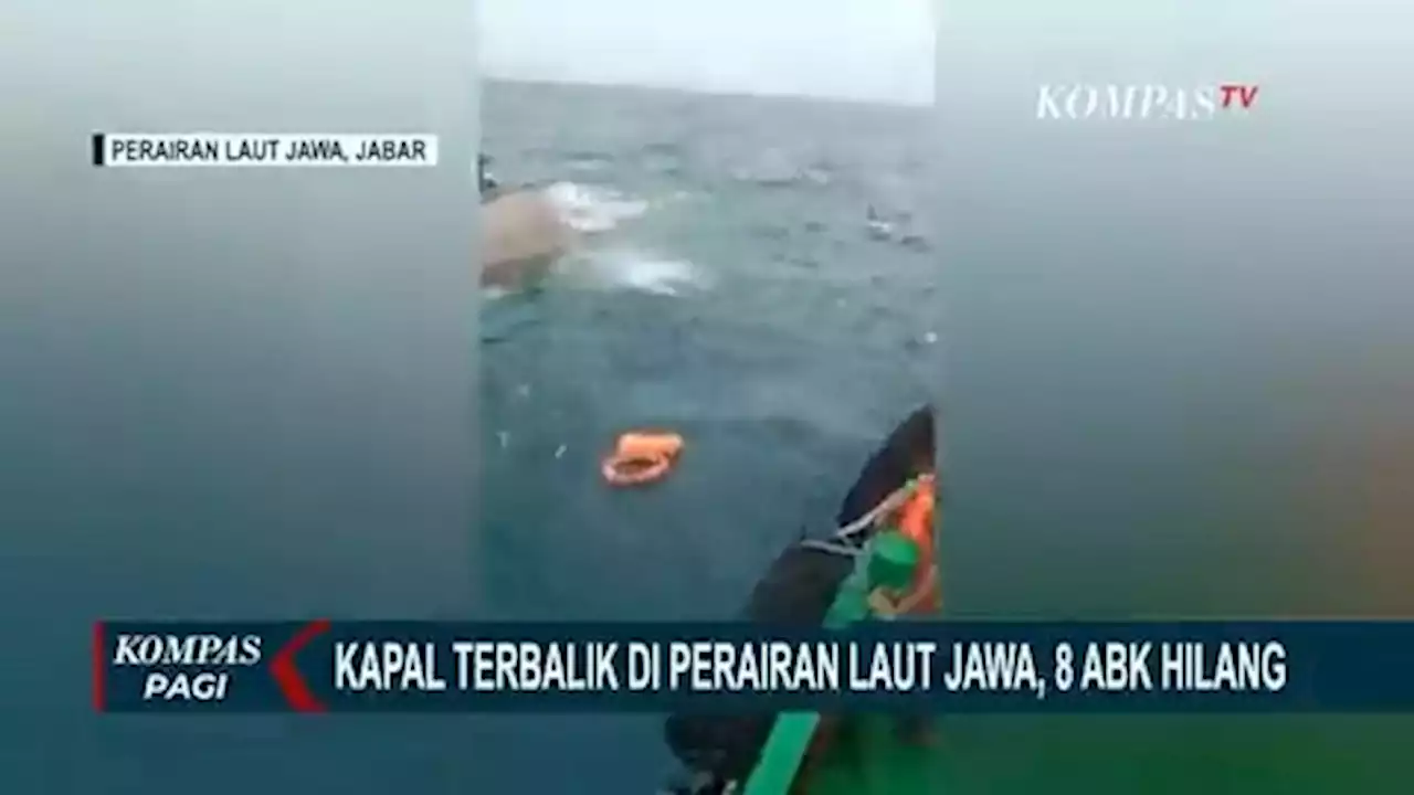 Kapal Motor Sida Rahayu Terbalik di Perairan Laut Jawa, 8 ABK Masih Hilang