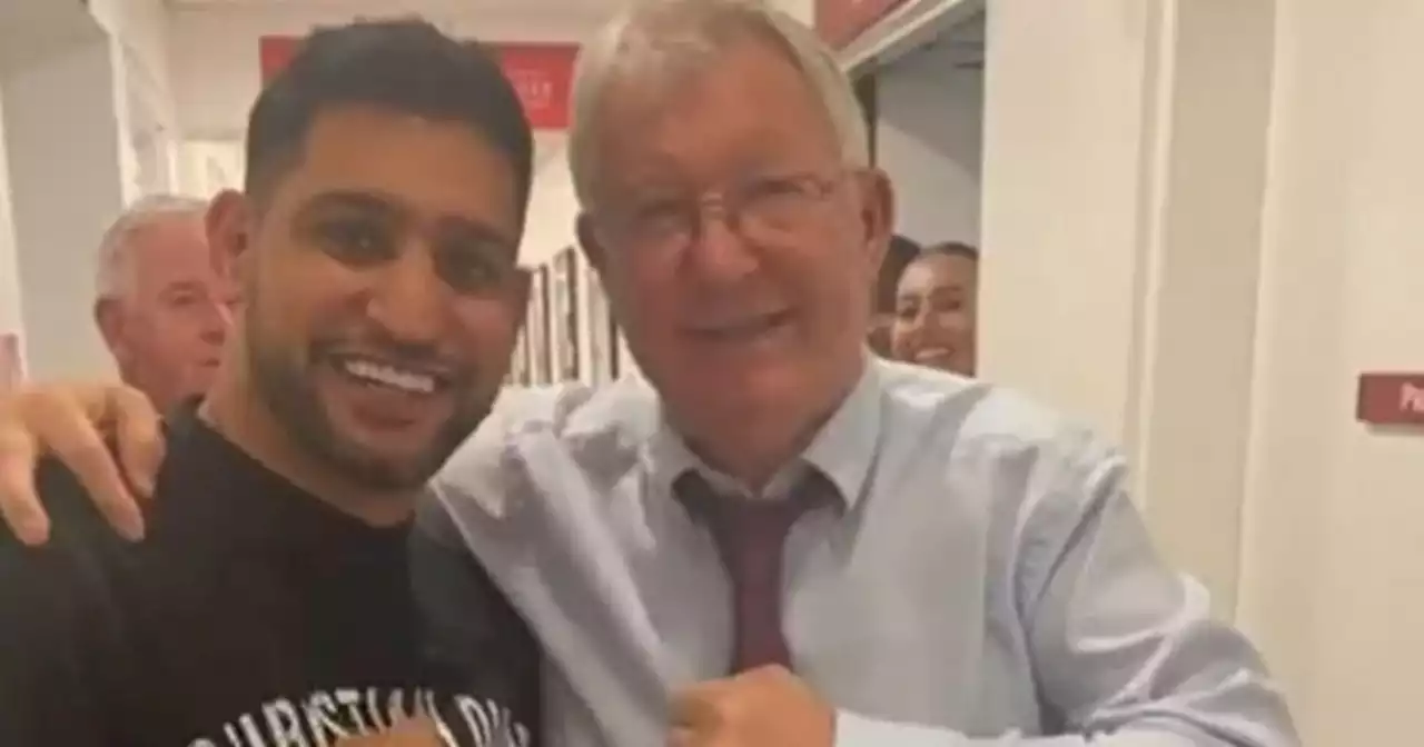 Amir Khan mocked for Alex Ferguson ‘Wikipedia post’ after meeting United legend