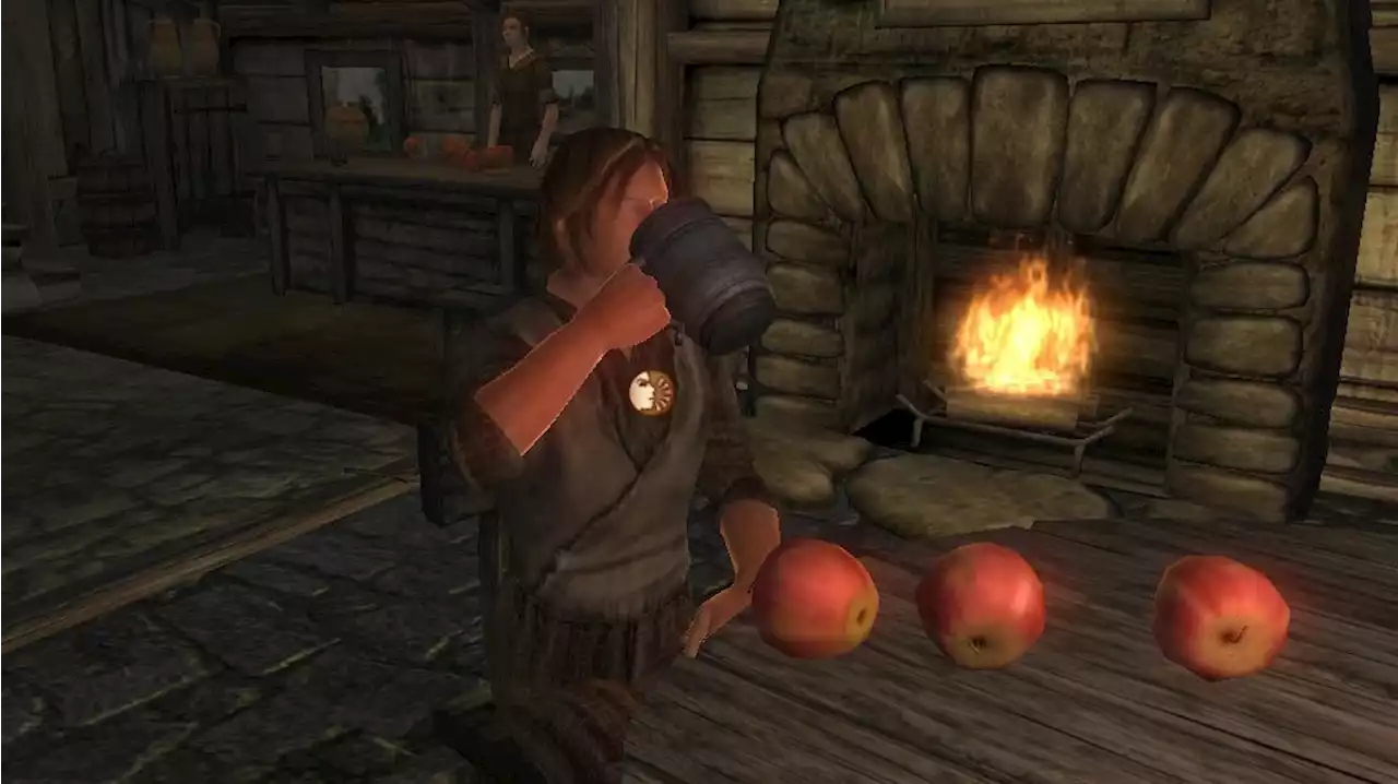 Trying to murder a tavern full of people with Oblivion's poisoned apples