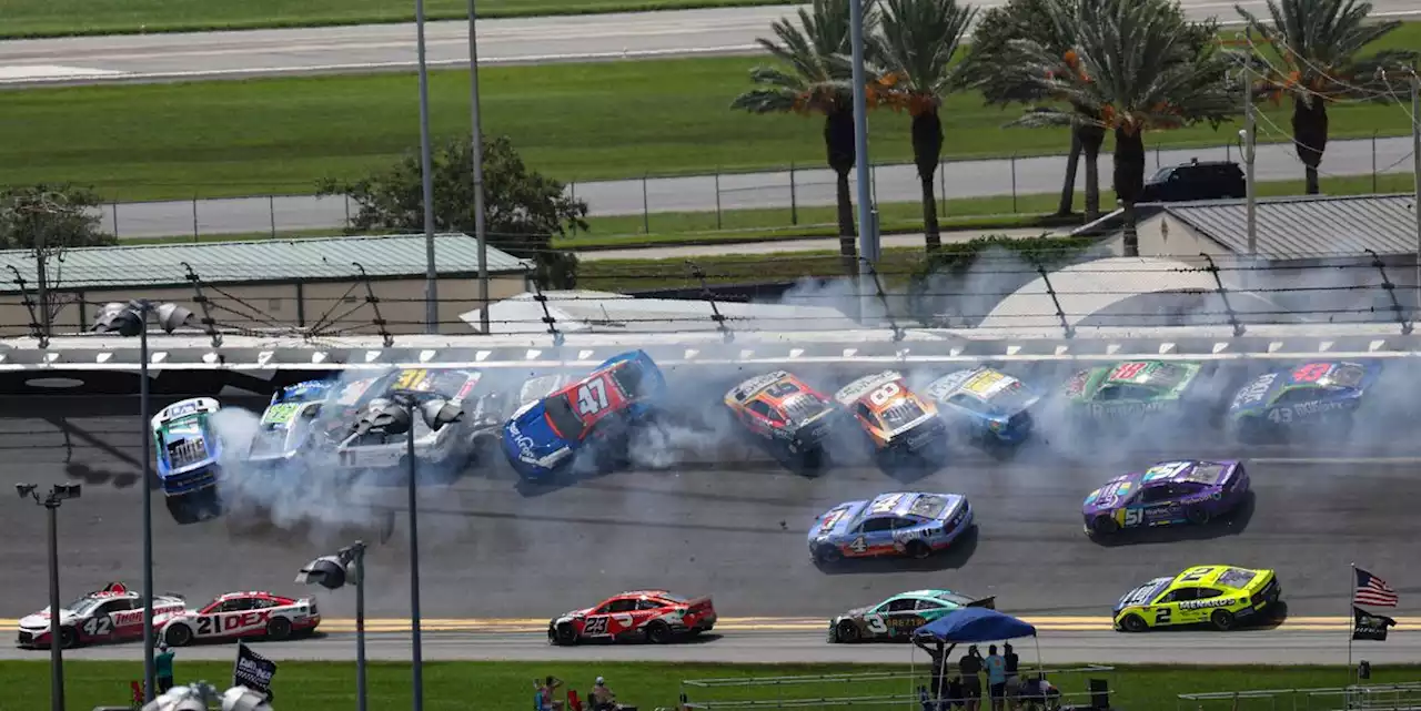 NASCAR Races Through Rain on an Oval, Entire Field Immediately Wrecks