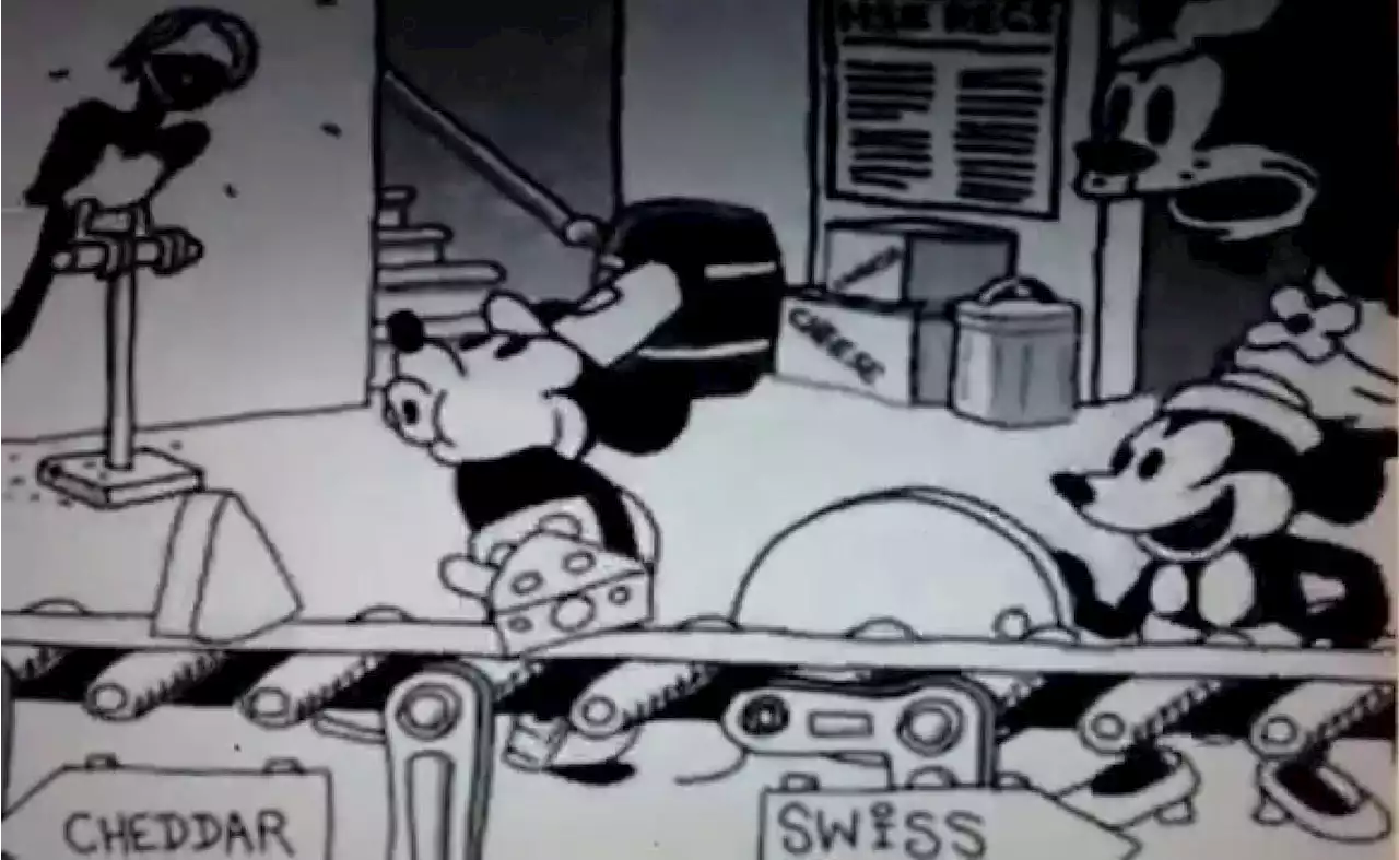 Does This Disney Cartoon Show Mickey Mouse Inappropriately Making Swiss Cheese?