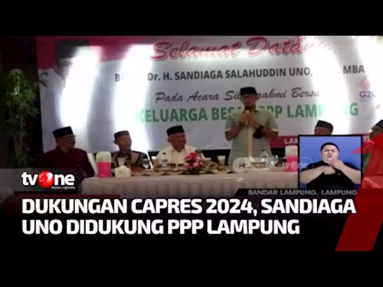 Sandiaga Uno Didukung PPP Lampung untuk Maju Menjadi Capres 2024 - tvOne