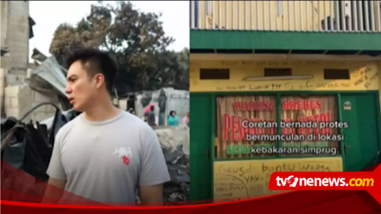 Viral Corat-Coret Protes Warga Simprug, Usai Baim Wong Datangi Lokasi Kebakaran, Ada Apa?