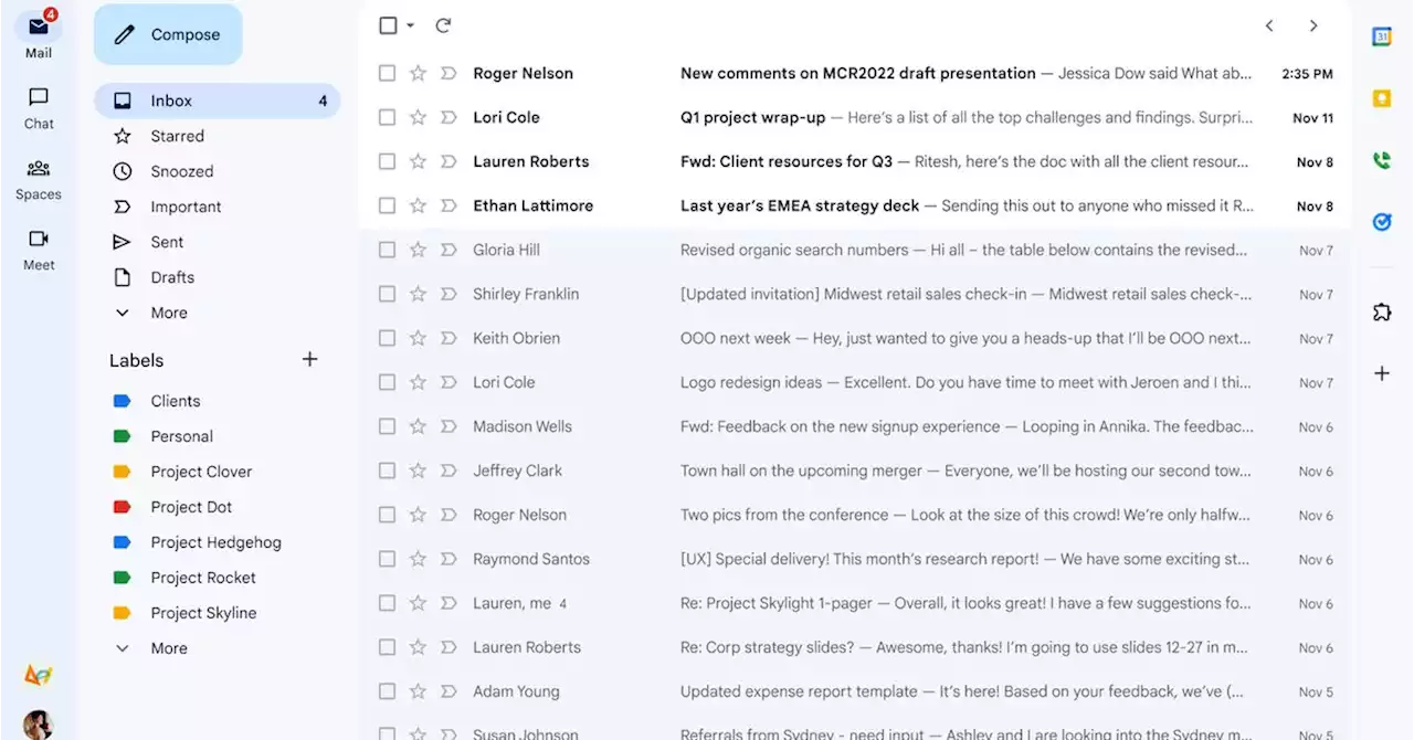 How to quickly get the old Gmail look back