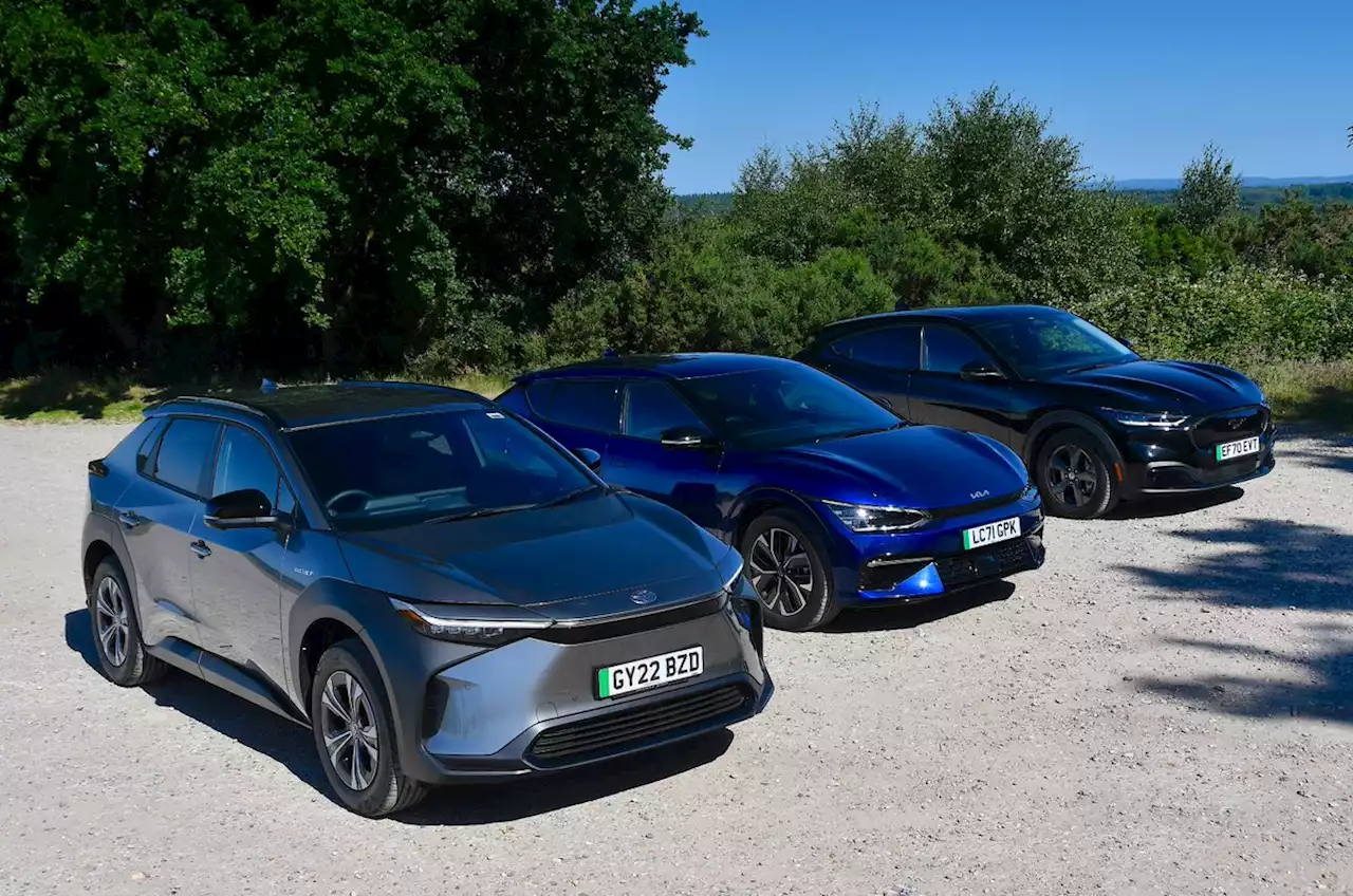 New Toyota bZ4X vs Ford Mustang Mach-E vs Kia EV6