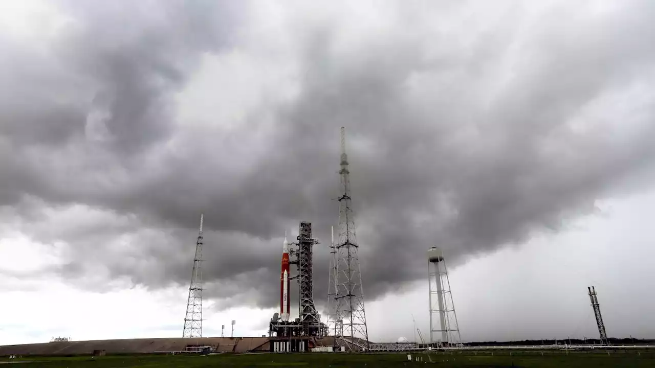 NASA moon rocket on track for launch despite lightning hits