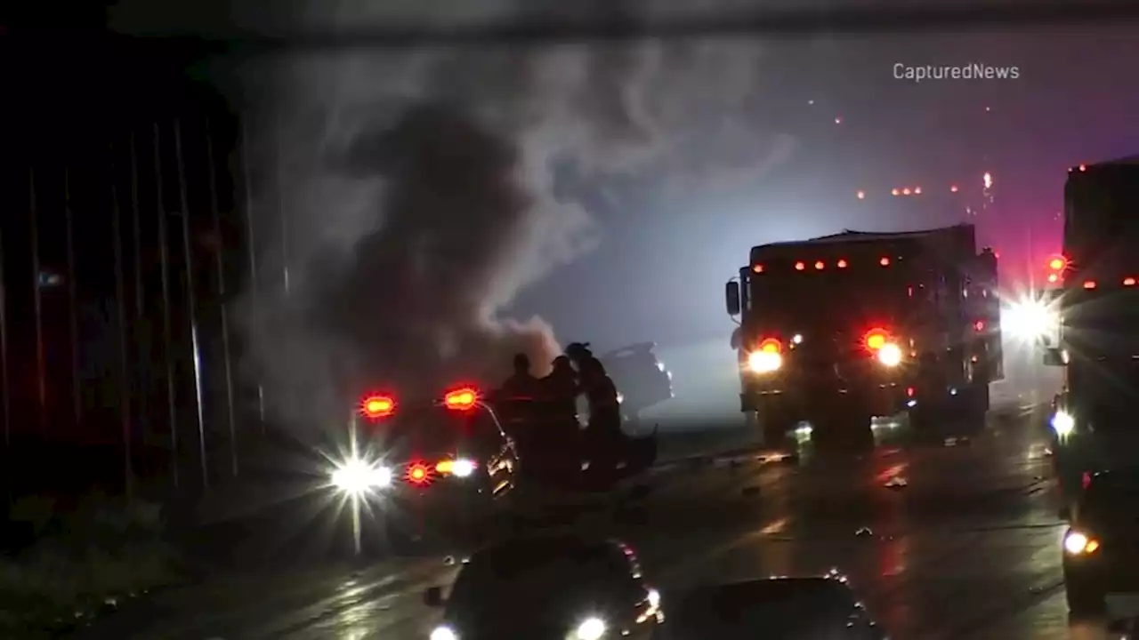 2 killed in fiery crash on Interstate 80 in Gary, Indiana State Police say