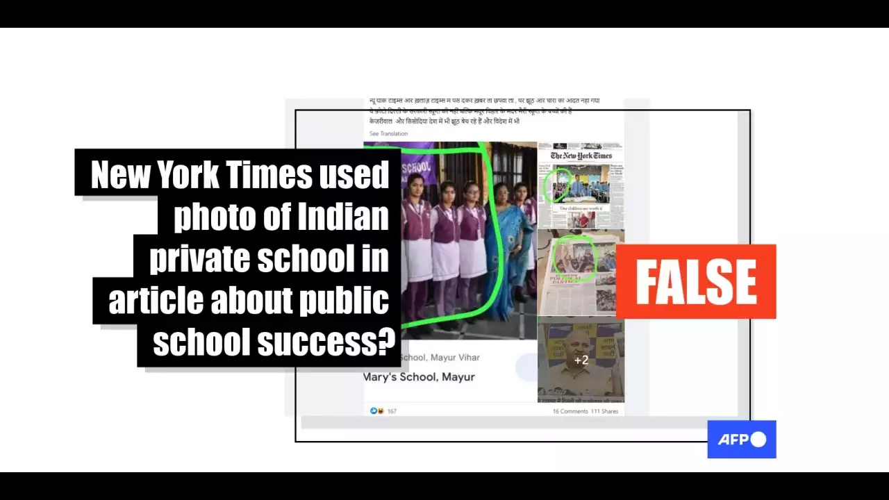 New York Times did not 'use photo of private school' in article about Delhi public schools