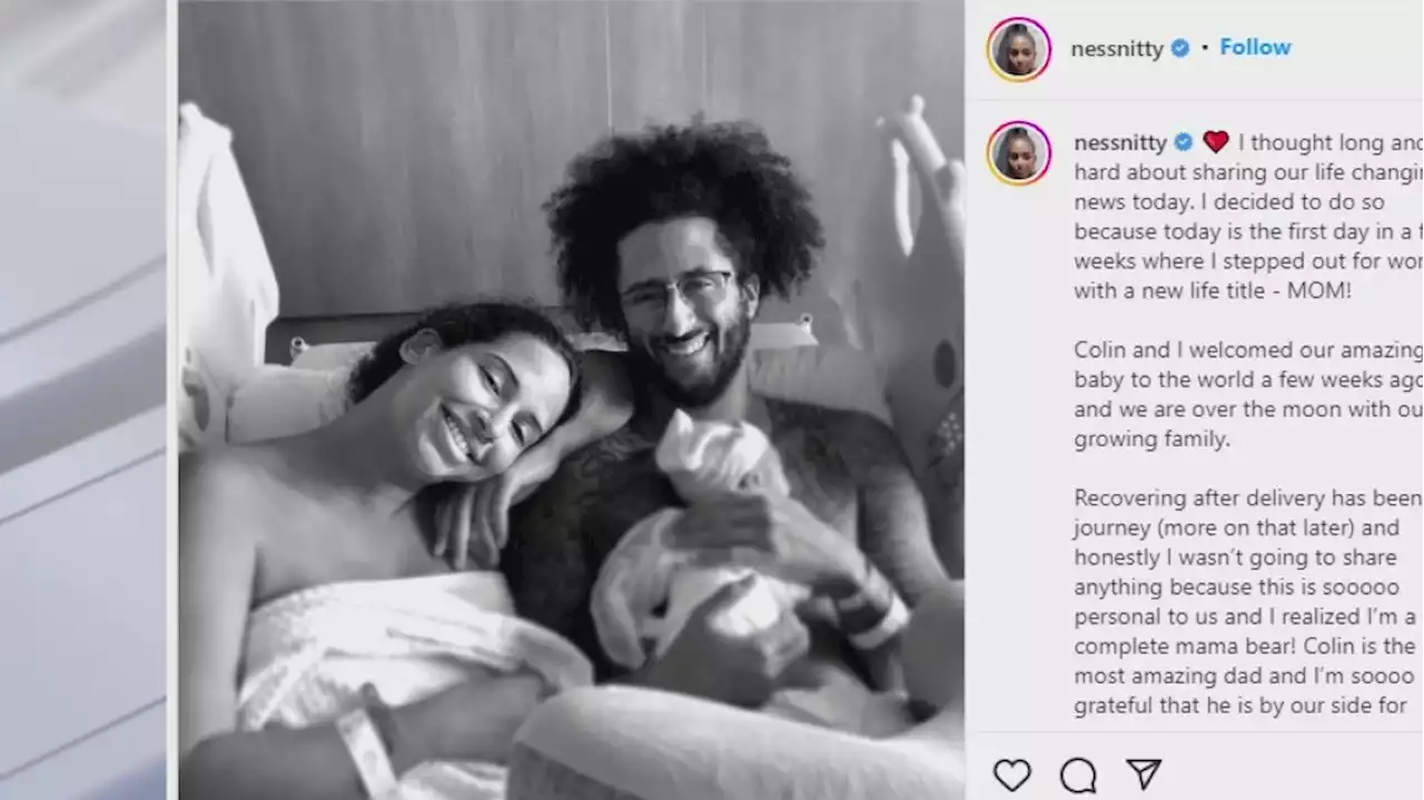 Colin Kaepernick is a dad! He and partner announce birth of 1st child