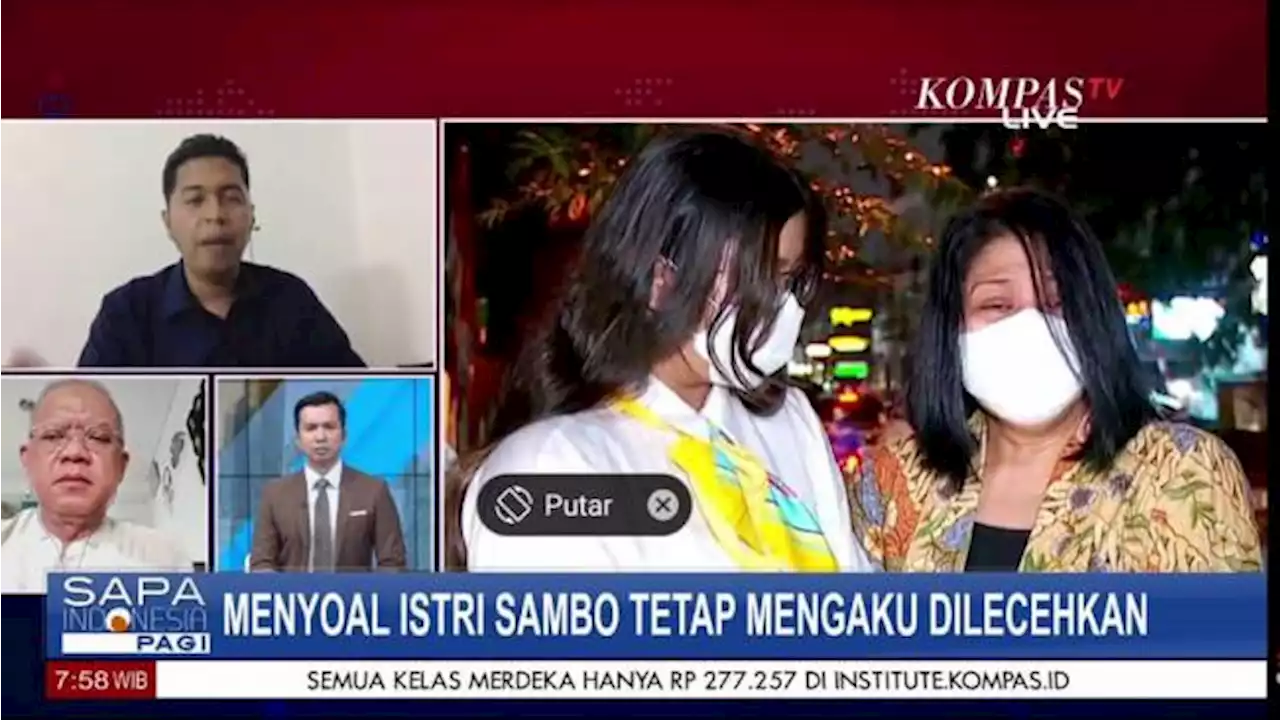 Kuasa Hukum Sebut Opini Publik dari Pencitraan Istri Sambo Bahaya, Tidak Ada Kata Maaf jika Bohong