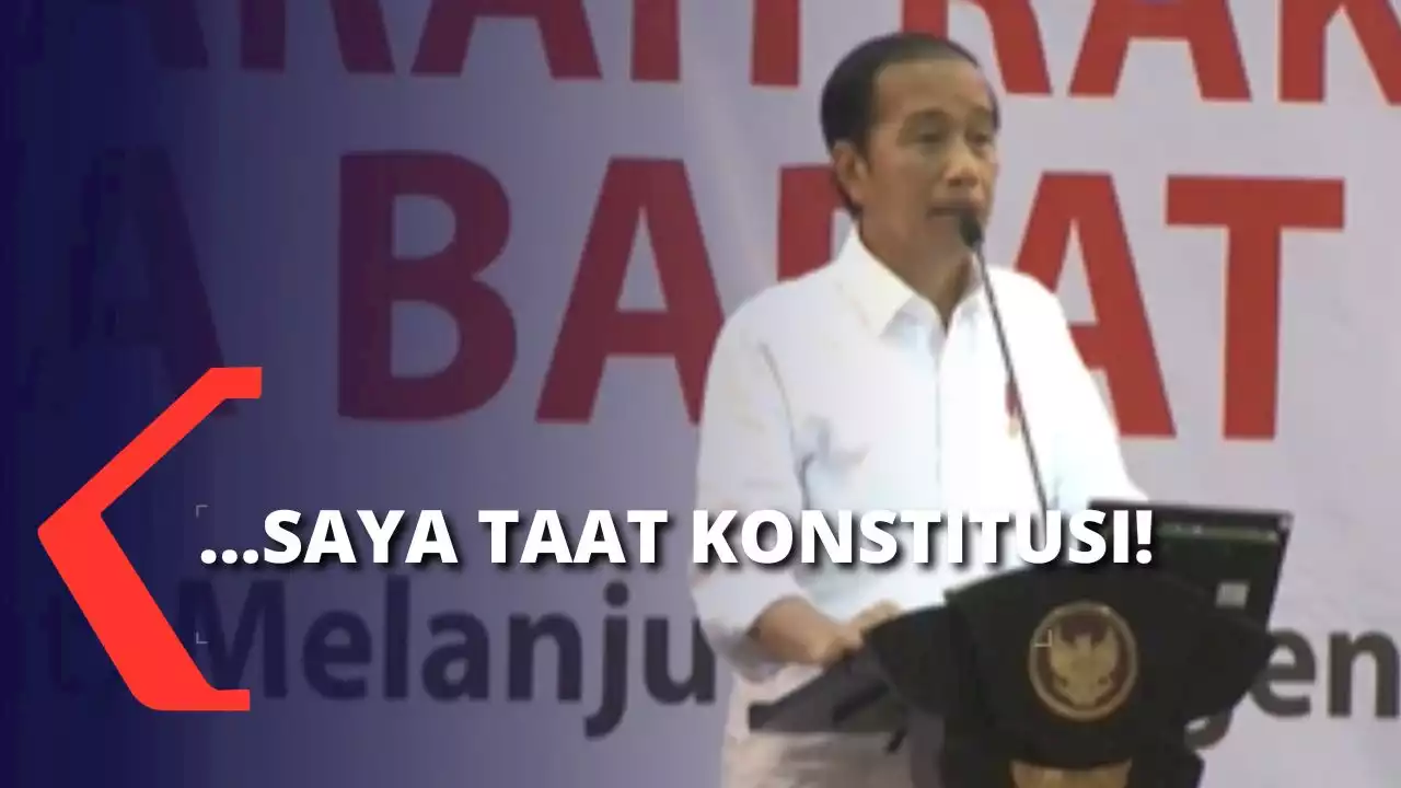 Soal Wacana 3 Periode, Presiden Jokowi Tegaskan Tolak dan Taat Konstitusi