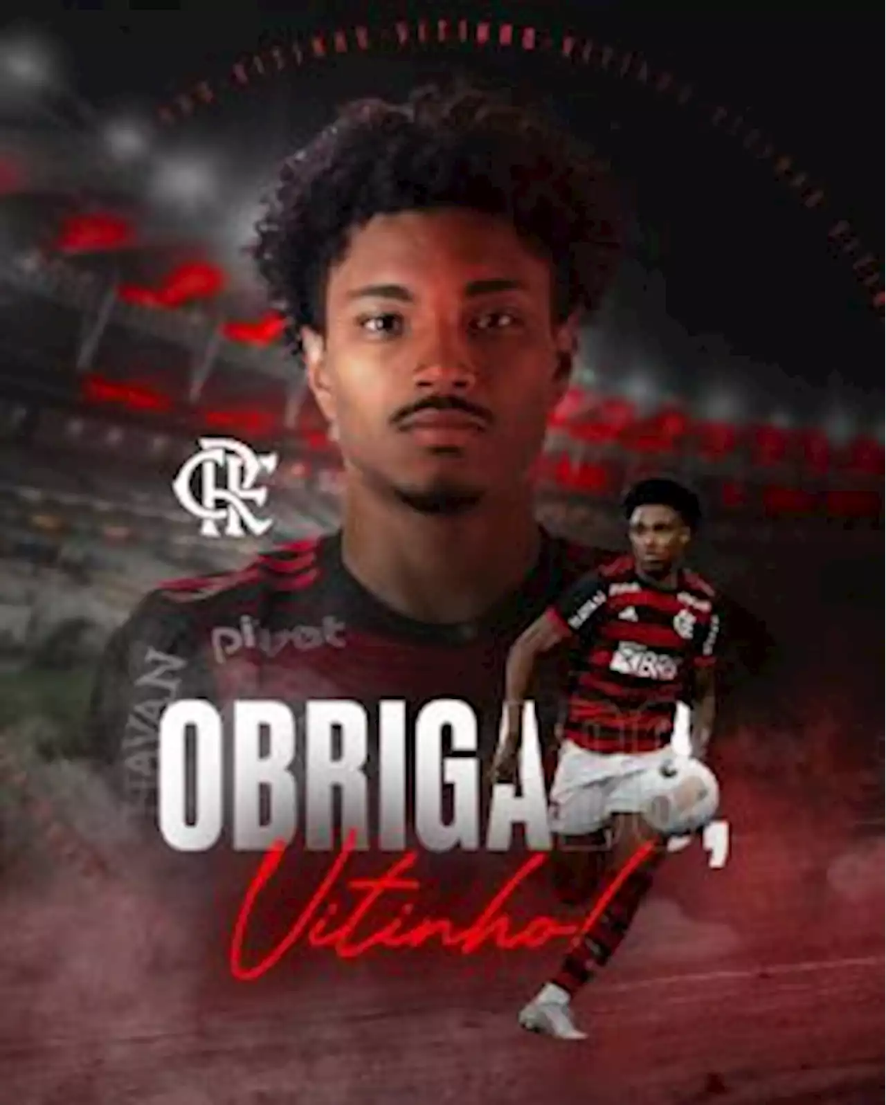 Flamengo se despede de Vitinho, que assinou com o Al Ettifaq: 'Vivemos momentos inesquecíveis'