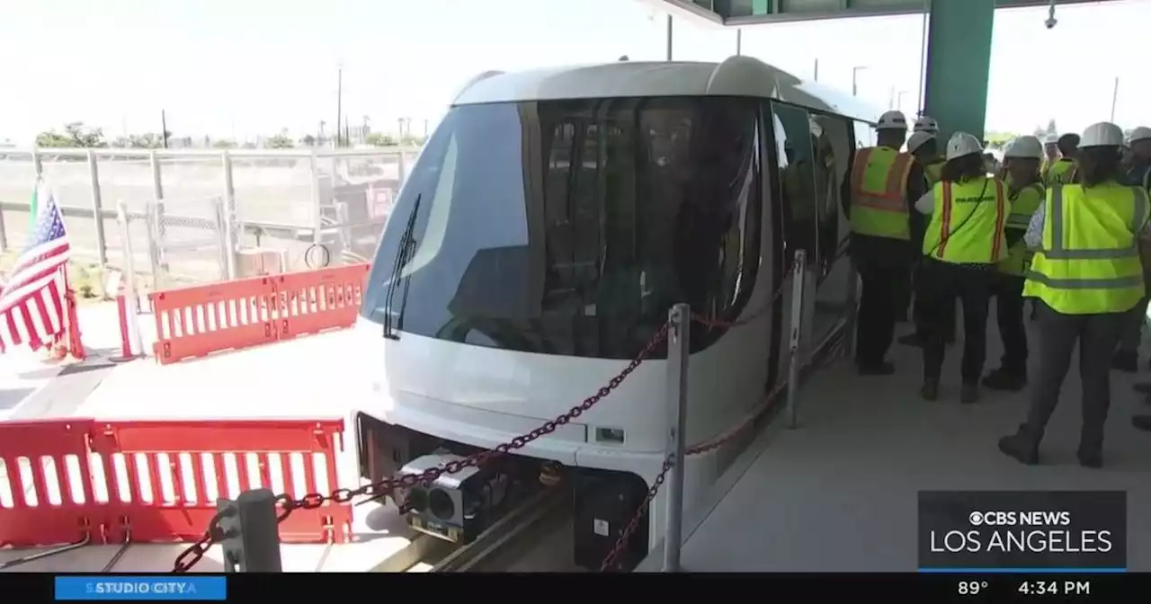 LAX introduces first Automated People Mover train car with goal of reducing traffic at airport