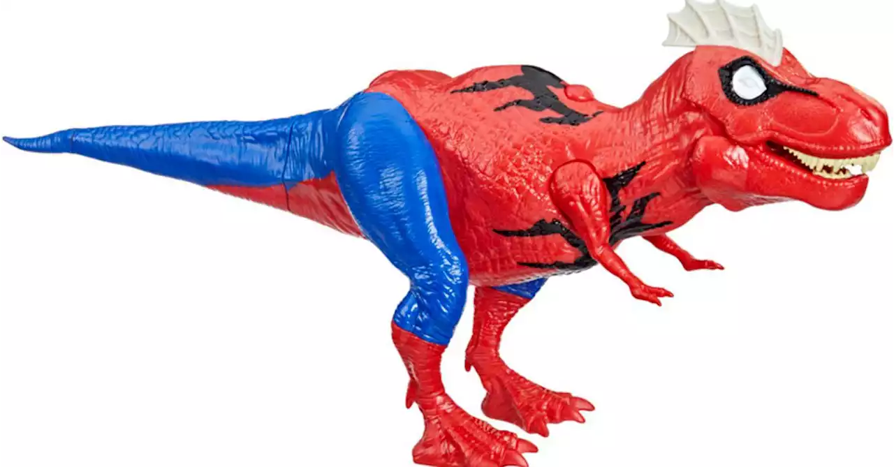 Marvel's Web Chompin' Spider-Rex Figure Combines Spider-Man With a Dinosaur