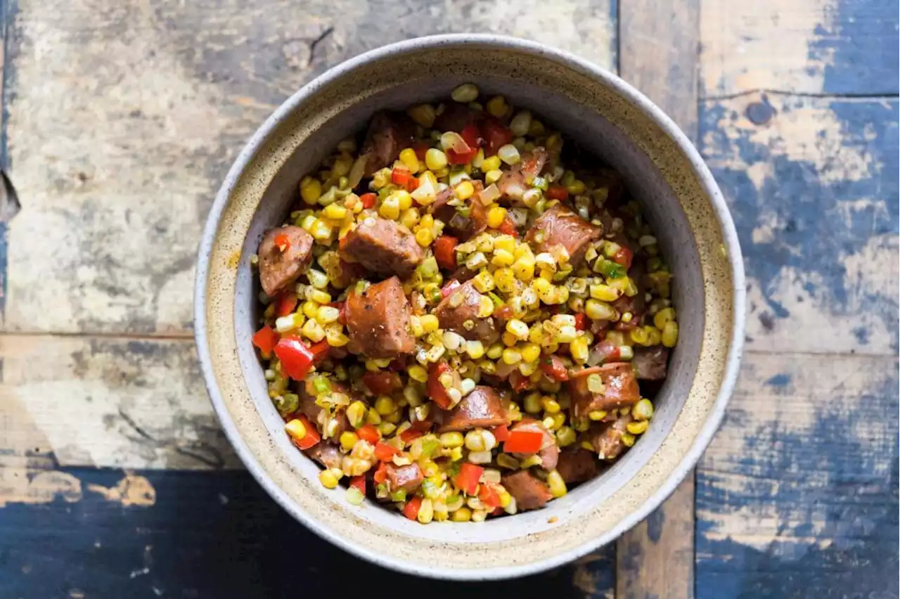 Maque Choux with Andouille Sausage recipe: Secret ingredient from summer corn lifts dish