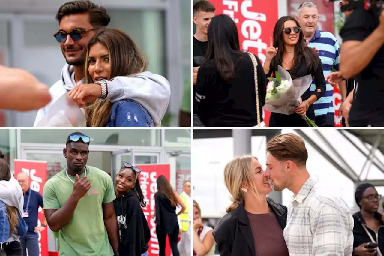 Love Island stars land back in the UK amid emotional family reunions