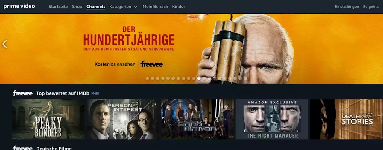 Amazon Freevee: Kostenloser Streamingdienst mit Werbung startet in Deutschland