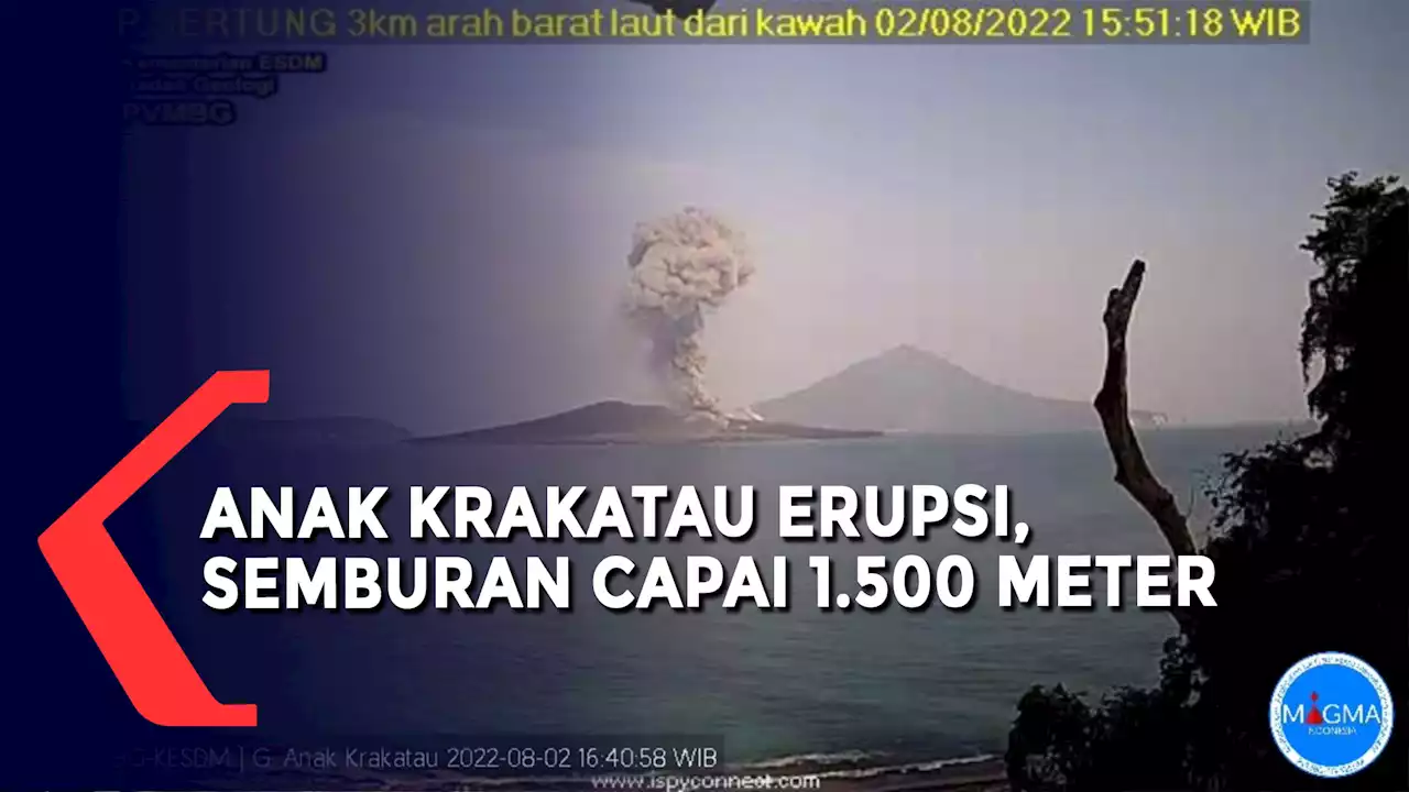 Gunung Anak Krakatau Erupsi, Semburan Abu hingga 1.500 Meter