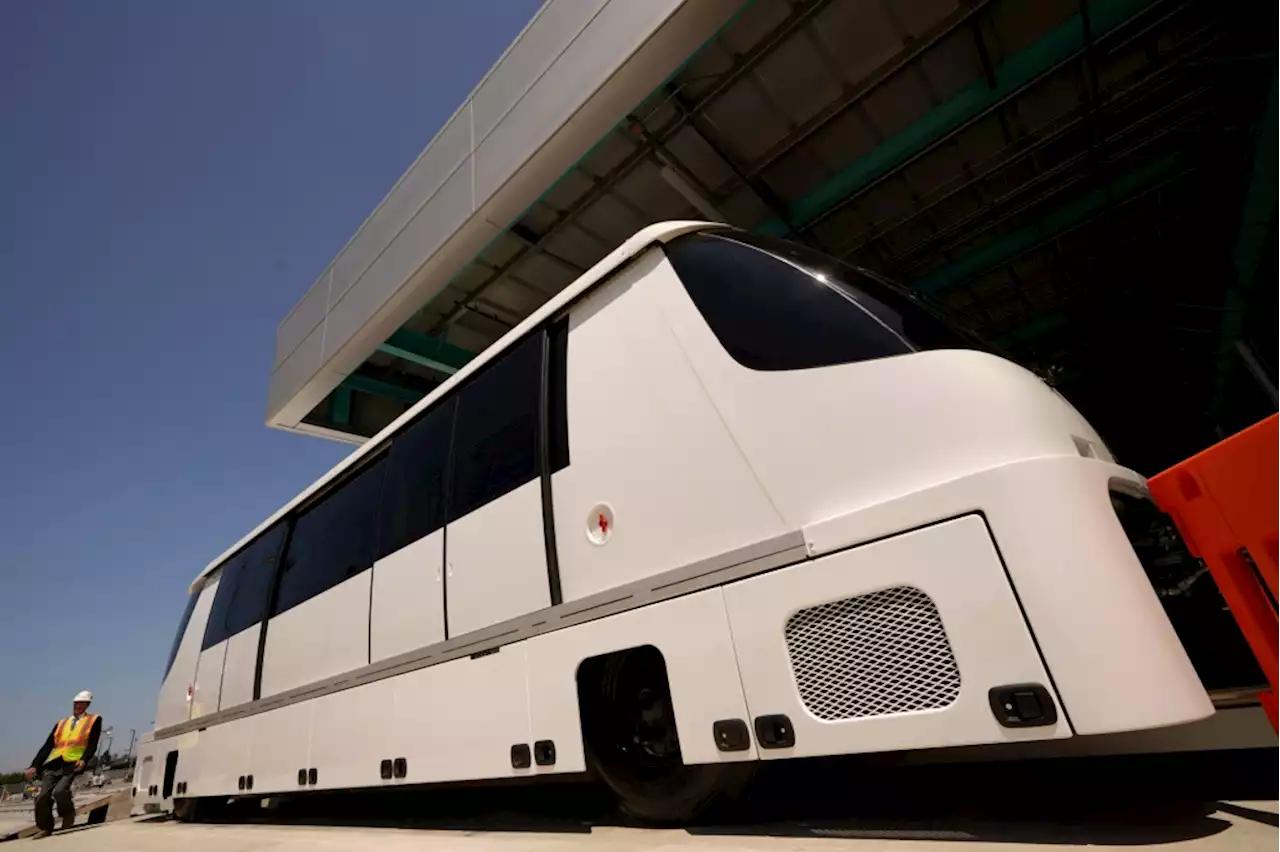 LAX unveils first Automated People Mover train car