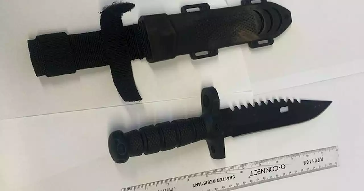 Terrifying 'Rambo' knife seized from 'males in balaclavas'